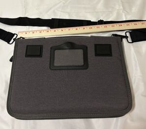 Rugged Protection Gray Nylon Shoulder Bag for 13/15in Laptop, Padded, Strap